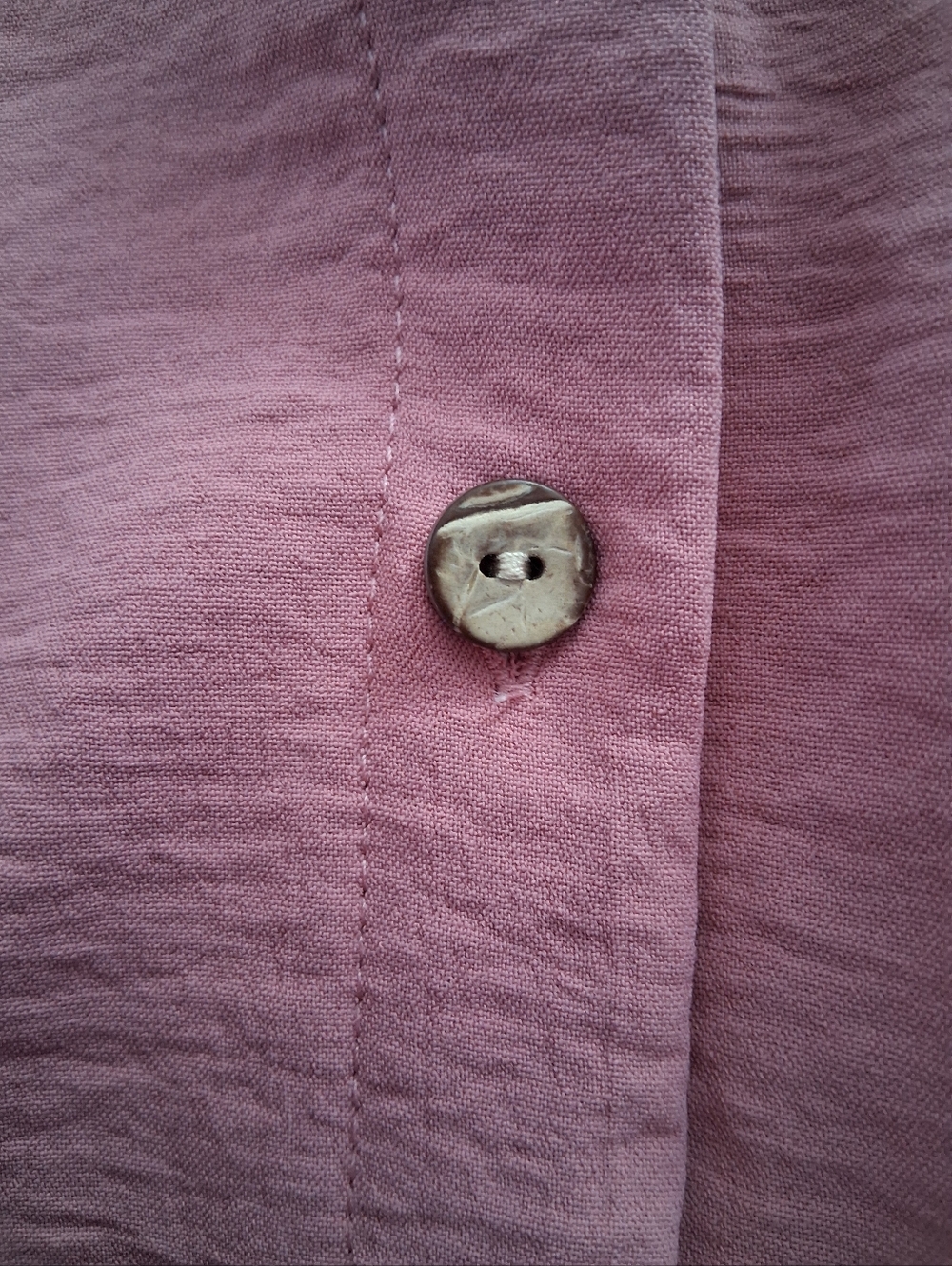Naïf Montreal/ Mauve Pink Cork Button Up Blouse/ Crepe Material/ Size US 2X - Picture 7 of 13